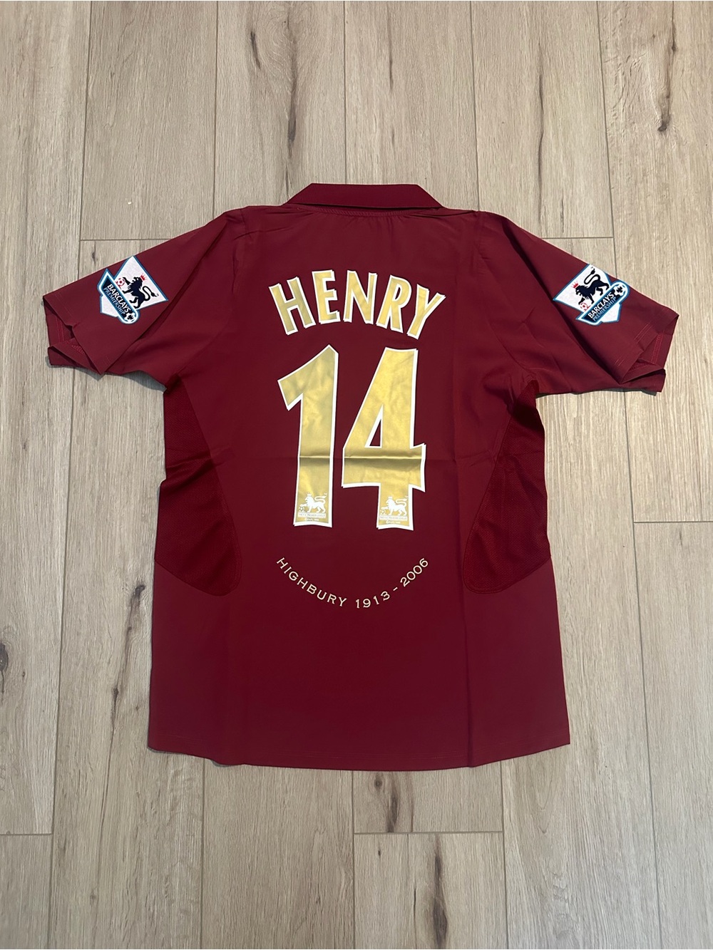 Henry Arsenal Retro Jersey wine Men size